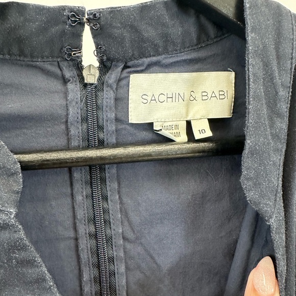 Sachin + Babi Navy and Blue Floral Maxi Dress - Picture 2 of 16